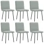 Drehbare Esszimmerstühle, 6 Stück, hellgraues Samtgewebe. von , Essstühle - Ref: Foro24-3315503, Preis: 250,14 €, Rabatt: %