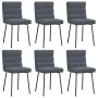 Dining chairs 6 units dark gray velvet by , dining chairs - Ref: Foro24-3315653, Price: 281,92 €, Discount: %