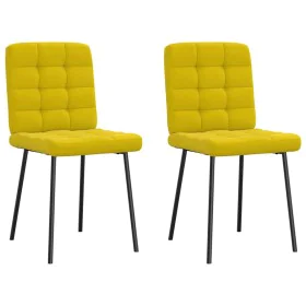 Dining chairs 2 units yellow velvet by , dining chairs - Ref: Foro24-4101087, Price: 89,69 €, Discount: %