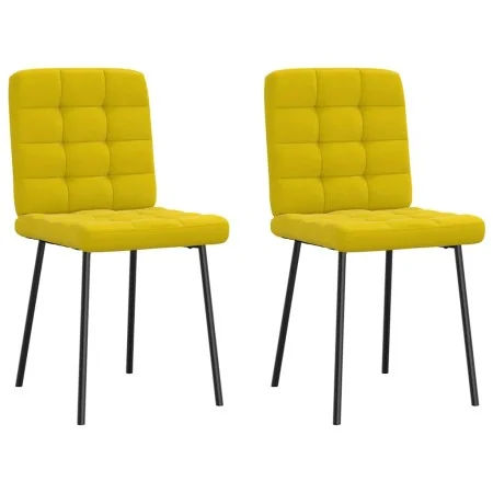 Dining chairs 2 units yellow velvet by , dining chairs - Ref: Foro24-4101087, Price: 89,69 €, Discount: %
