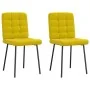 Dining chairs 2 units yellow velvet by , dining chairs - Ref: Foro24-4101087, Price: 89,69 €, Discount: %