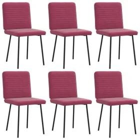 Dining chairs 6 units in red velvet. by , dining chairs - Ref: Foro24-3315508, Price: 248,18 €, Discount: %