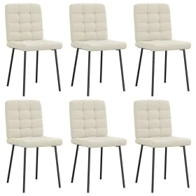 Dining chairs, 6 units, cream velvet. by , dining chairs - Ref: Foro24-3315459, Price: 254,28 €, Discount: %
