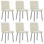 Dining chairs, 6 units, cream velvet. by , dining chairs - Ref: Foro24-3315459, Price: 254,26 €, Discount: %