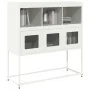 Aparador de acero laminado en frío blanco 100,5x39x107 cm de , Aparadores - Ref: Foro24-853421, Precio: 118,89 €, Descuento: %