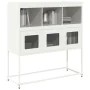 Kaltgewalzter weißer Stahlschrank 100,5x39x107 cm von , Sideboards - Ref: Foro24-853421, Preis: 118,89 €, Rabatt: %