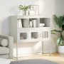 Kaltgewalzter weißer Stahlschrank 100,5x39x107 cm von , Sideboards - Ref: Foro24-853421, Preis: 118,89 €, Rabatt: %