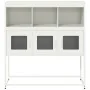Aparador de acero laminado en frío blanco 100,5x39x107 cm de , Aparadores - Ref: Foro24-853421, Precio: 118,89 €, Descuento: %