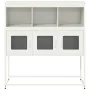 Kaltgewalzter weißer Stahlschrank 100,5x39x107 cm von , Sideboards - Ref: Foro24-853421, Preis: 118,89 €, Rabatt: %