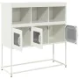 Kaltgewalzter weißer Stahlschrank 100,5x39x107 cm von , Sideboards - Ref: Foro24-853421, Preis: 118,89 €, Rabatt: %