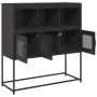 Kaltgewalzter schwarzer Stahlschrank 100,5x39x107 cm von , Sideboards - Ref: Foro24-853416, Preis: 113,27 €, Rabatt: %