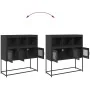 Kaltgewalzter schwarzer Stahlschrank 100,5x39x107 cm von , Sideboards - Ref: Foro24-853416, Preis: 113,27 €, Rabatt: %