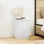 Bedside table with white LED lights 38x34x50 cm by , Nightstands - Ref: Foro24-861265, Price: 47,42 €, Discount: %