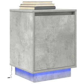 Bedside table with LED lights concrete gray 38x34x50 cm by , Nightstands - Ref: Foro24-861271, Price: 47,75 €, Discount: %