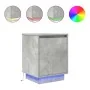 Bedside table with LED lights concrete gray 38x34x50 cm by , Nightstands - Ref: Foro24-861271, Price: 47,75 €, Discount: %