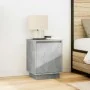 Bedside table with LED lights concrete gray 38x34x50 cm by , Nightstands - Ref: Foro24-861271, Price: 47,75 €, Discount: %