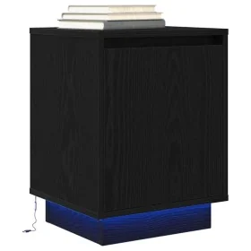 Black bedside table with LED lights 38x34x50 cm by , Nightstands - Ref: Foro24-861267, Price: 50,52 €, Discount: %