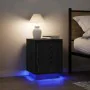 Nachttisch mit schwarzen LED-Lichtern 38x34x50 cm von , Nachttische - Ref: Foro24-861267, Preis: 50,52 €, Rabatt: %