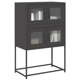 Black steel sideboard 68x39x107 cm by , Sideboards - Ref: Foro24-853344, Price: 95,31 €, Discount: %