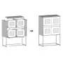 Anrichte aus anthrazitgrauem Stahl 68x39x107 cm von , Sideboards - Ref: Foro24-853346, Preis: 100,58 €, Rabatt: %