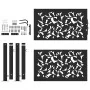 Garden gate design with black steel leaf 105x106 cm by , garden gates - Ref: Foro24-4100959, Price: 161,00 €, Discount: %