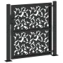 Puerta de jardín diseño hoja de acero negra 105x106 cm de , Puertas de jardín - Ref: Foro24-4100959, Precio: 167,57 €, Descue...