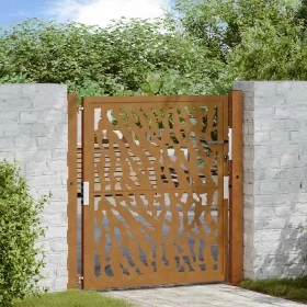 Garden gate design with worn steel slat 105x105 cm by , garden gates - Ref: Foro24-4100984, Price: 167,45 €, Discount: %