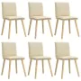 Esstischstühle, 6 Stück, Stoff in Cremefarbe. von , Essstühle - Ref: Foro24-3315632, Preis: 314,58 €, Rabatt: %