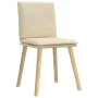 Esstischstühle, 6 Stück, Stoff in Cremefarbe. von , Essstühle - Ref: Foro24-3315632, Preis: 314,58 €, Rabatt: %