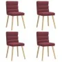 Dining chairs 4 units, red wine fabric by , dining chairs - Ref: Foro24-3315396, Price: 215,38 €, Discount: %
