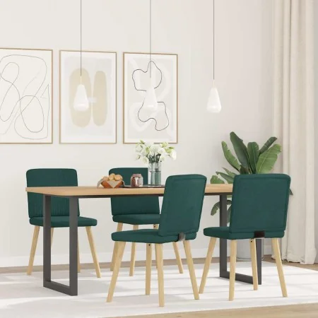 Dining chairs 4 units dark green fabric by , dining chairs - Ref: Foro24-3315302, Price: 195,92 €, Discount: %