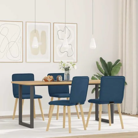 Esszimmerstühle, 4 Stück, blauer Stoff von , Essstühle - Ref: Foro24-3315328, Preis: 200,61 €, Rabatt: %
