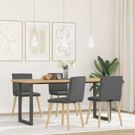 Drehbare Esszimmerstühle, 4 Stück, dunkelgraues Stoffpolster. von , Essstühle - Ref: Foro24-3315356, Preis: 210,66 €, Rabatt: %