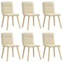 Dining chairs 6 units, cream-colored fabric. by , dining chairs - Ref: Foro24-3315597, Price: 299,32 €, Discount: %