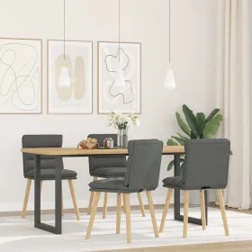 Drehbare Esszimmerstühle, 4 Stück, dunkelgraues Stoffpolster. von , Essstühle - Ref: Foro24-3315394, Preis: 214,98 €, Rabatt: %