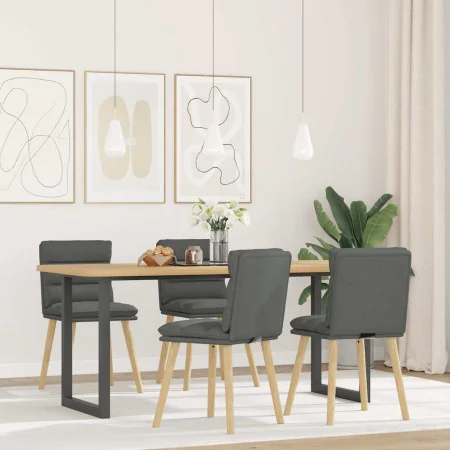 Drehbare Esszimmerstühle, 4 Stück, dunkelgraues Stoffpolster. von , Essstühle - Ref: Foro24-3315394, Preis: 217,59 €, Rabatt: %