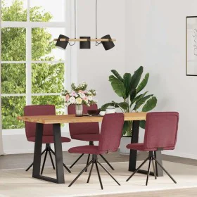 Dining chairs 4 units, red wine fabric by , dining chairs - Ref: Foro24-3315335, Price: 201,44 €, Discount: %