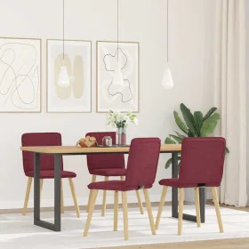 Esszimmerstühle, 4 Stück, Stoff in Weinrot. von , Essstühle - Ref: Foro24-3315323, Preis: 200,61 €, Rabatt: %