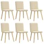 Esstischstühle, 6 Stück, Stoff in Cremefarbe. von , Essstühle - Ref: Foro24-3315574, Preis: 294,49 €, Rabatt: %