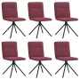 Dining chairs 6 units, red wine fabric. by , dining chairs - Ref: Foro24-3315605, Price: 300,95 €, Discount: %