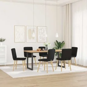 Drehbare Esszimmerstühle, 6 Stück, schwarzer Stoff. von , Essstühle - Ref: Foro24-3315569, Preis: 292,29 €, Rabatt: %