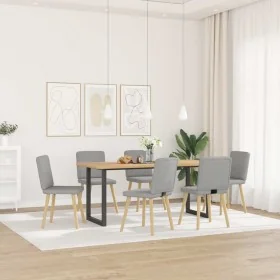 Sillas de comedor 6 uds tela gris nube de , Sillas de comedor - Ref: Foro24-3315576, Precio: 292,28 €, Descuento: %