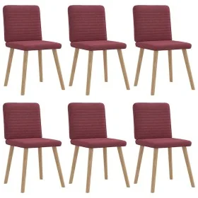 Dining chairs 6 units, red wine fabric. by , dining chairs - Ref: Foro24-3315517, Price: 296,50 €, Discount: %