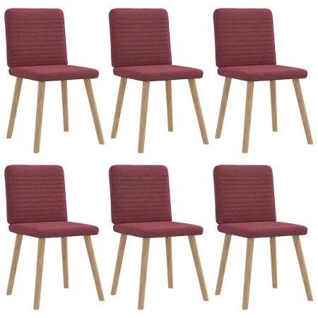 Dining chairs 6 units, red wine fabric. by , dining chairs - Ref: Foro24-3315517, Price: 296,50 €, Discount: %