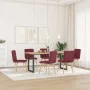 Sillas de comedor 6 unidades tela rojo tinto de , Sillas de comedor - Ref: Foro24-3315517, Precio: 296,49 €, Descuento: %