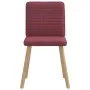Sillas de comedor 6 unidades tela rojo tinto de , Sillas de comedor - Ref: Foro24-3315517, Precio: 296,49 €, Descuento: %