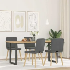 Drehbare Esszimmerstühle, 4 Stück, dunkelgraues Stoffpolster. von , Essstühle - Ref: Foro24-3315298, Preis: 195,94 €, Rabatt: %