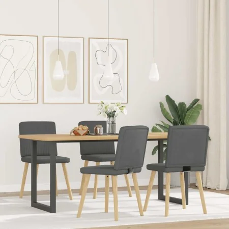 Drehbare Esszimmerstühle, 4 Stück, dunkelgraues Stoffpolster. von , Essstühle - Ref: Foro24-3315298, Preis: 195,92 €, Rabatt: %