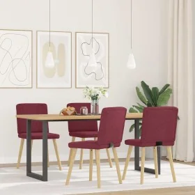 Esszimmerstühle, 4 Stück, Stoff in Weinrot. von , Essstühle - Ref: Foro24-3315300, Preis: 195,94 €, Rabatt: %