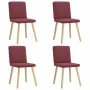 Dining chairs 4 units, red wine fabric by , dining chairs - Ref: Foro24-3315300, Price: 195,94 €, Discount: %